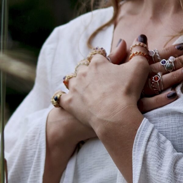Twisted edelsteen ring - Afbeelding 5