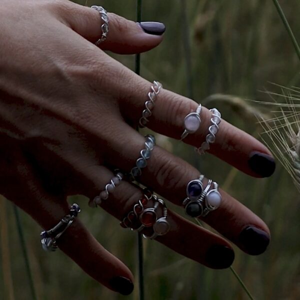 Twisted edelsteen ring - Afbeelding 8